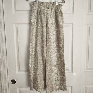 Rewash White Gray Snake Skin Print Linen Rayon Lounge Pants Size Small